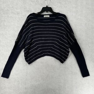 Urban Outfitters Sweater Womens SMALL Cropped‎ Striped Pullover Blue